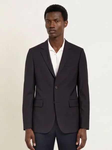 Sandro Marynarka O Kroju Slim Fit blau granatowa