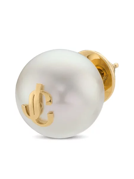 Cercei Jimmy Choo cu perle alb