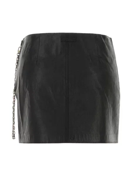 Spódnica skórzana Alexander Wang czarna