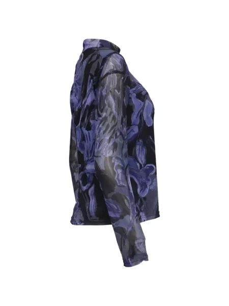 Top Prabal Gurung plasă negru