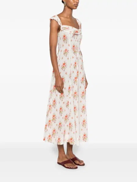 Rochie midi Dôen cu model floral cu imagine