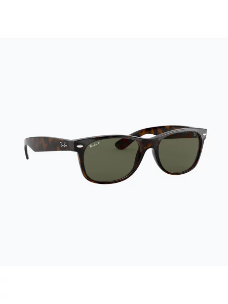 Okulary przeciwsłoneczne Ray-Ban New Wayfarer Classic tortoise/green polarized brązowe