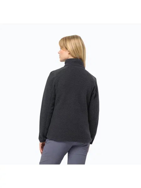 Bluza polarowa Jack Wolfskin Kammweg Pile Fz czarna