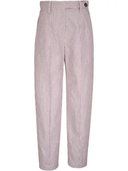 Pantaloni Brunello Cucinelli cu dungi roșu