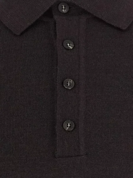 Lung tricou polo Kangra maro