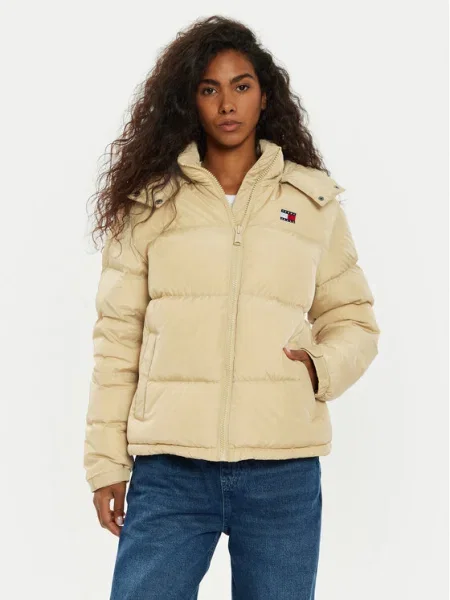 Steppelt farmer dzseki Tommy Jeans bézs