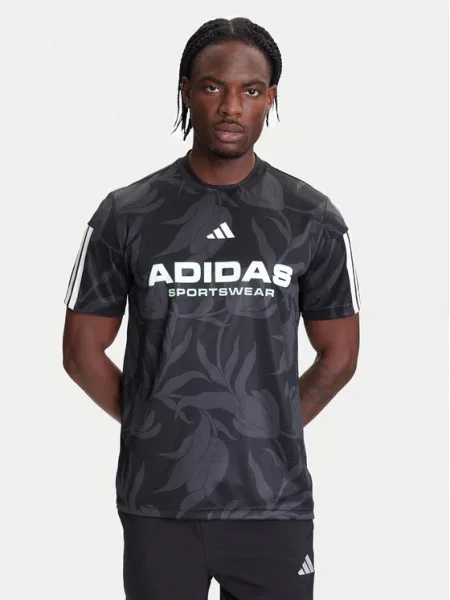Тениска adidas Tiro с десен черно