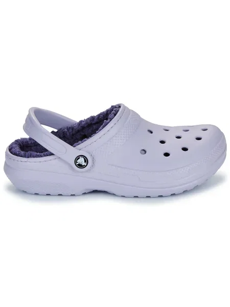 Crocs papucs Classic Lined Clog rózsaszín női lila