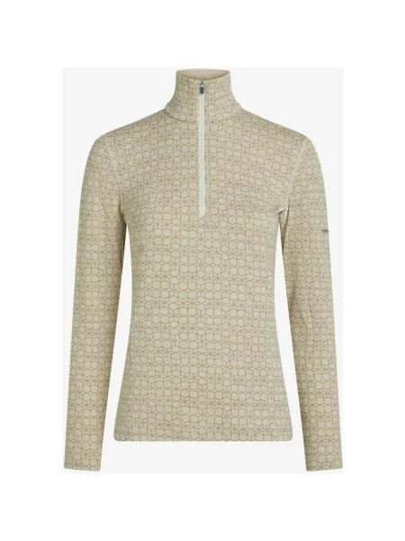 Koszulka Icebreaker Merino Oasis Vertex Crewe Alpine Geo Half Zip XS beżowy
