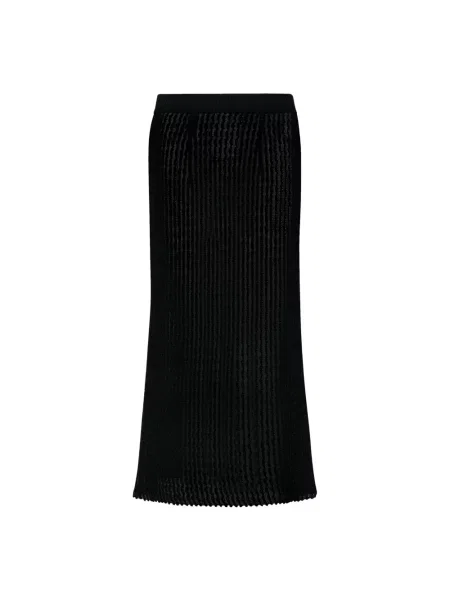 Dzianinowa spódnica midi Maison Margiela czarna