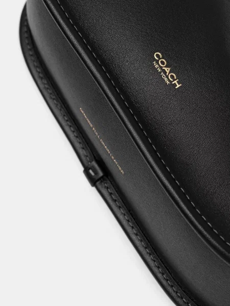 Кожаная сумка Coach зеленая