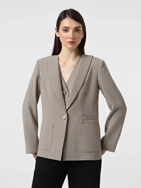 Блейзер Armani Exchange бежевий