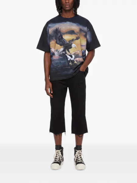 Decupat pantaloni Rick Owens negru