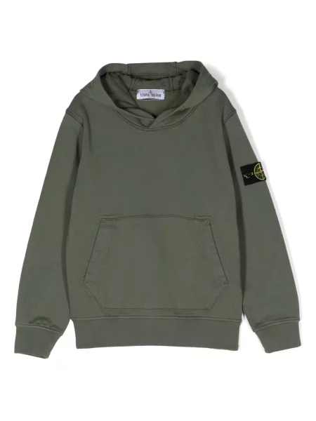 Bluza z kapturem dziecięca Stone Island zielona