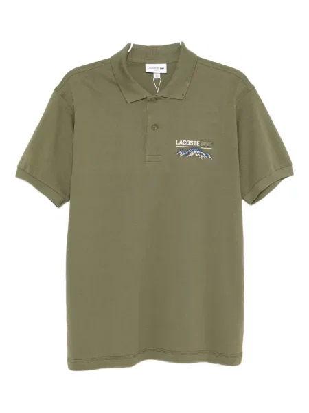 Polo Lacoste cu broderie verde