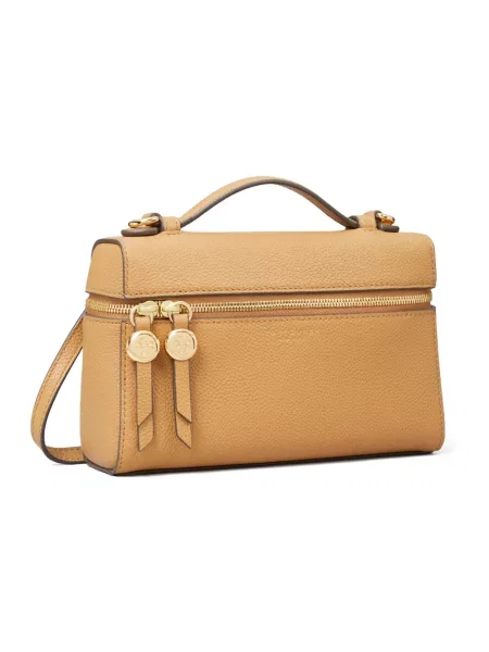 Torebka crossbody Tory Burch skórzana biznesowa brązowa