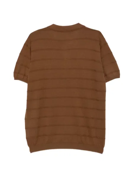 Tricou Diktat cu decolteu în V maro