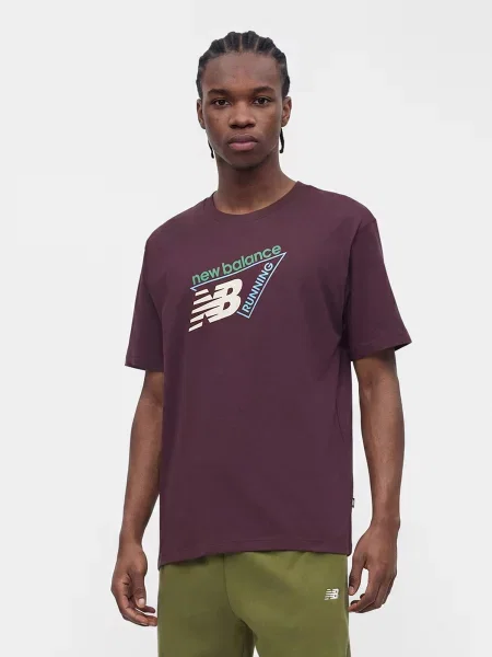 New balance Tričko svetlomodrá / svetlozelená / vínovo červená biela