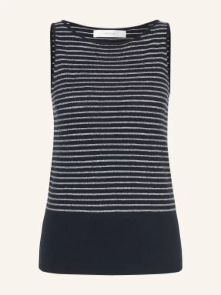 Dzianinowy top Inwear bez rękawów biały