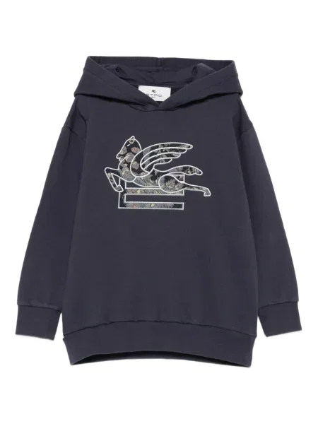 Bluza z kapturem dziecięca Etro niebieska
