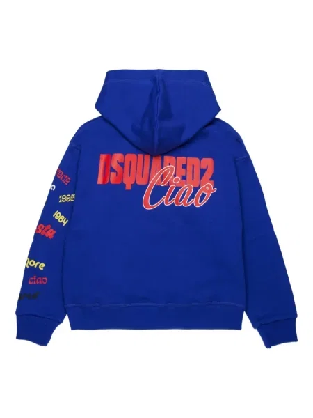 Bluza z kapturem dziecięca Dsquared2 niebieska