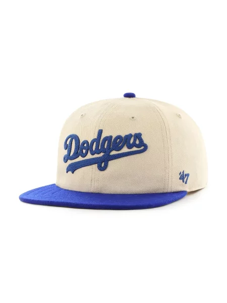 Шапка с козирка 47 brand MLB LA Dodgers с апликация бяло