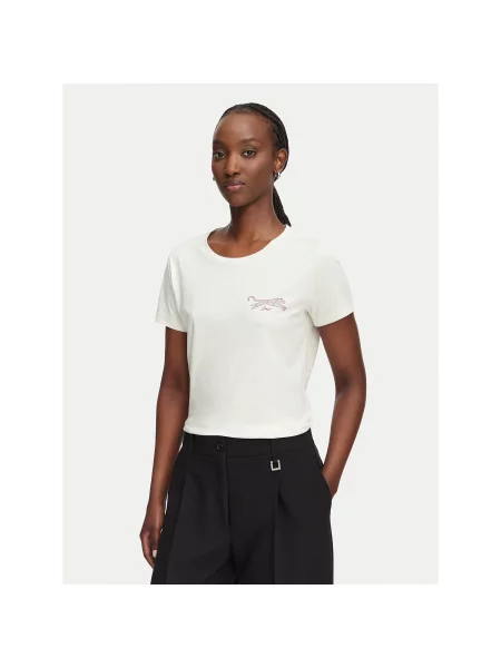 BOSS Majica Kremna Slim Fit bež