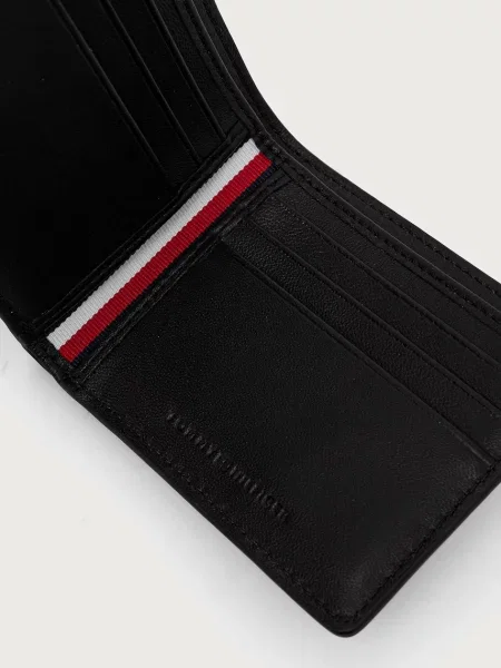 Tommy Hilfiger комплект портфейл и ключодържател мъжки от кожа черно