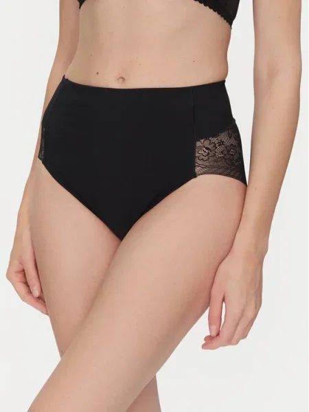 YSABEL MORA Klasické kalhotky s vysokým pasem černá