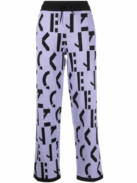 Pantaloni Kenzo cu imagine violet