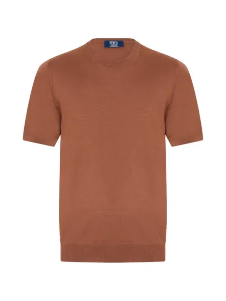 Scurt tricou Fedeli de lână maro