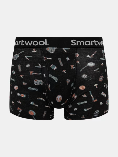 Olcsóbban. Férfi Smartwool Merino Print Boxer Brief elment kempingezni. Méret: S fekete