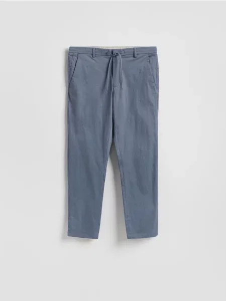 Reserved Pantaloni jogger metalizat albastru