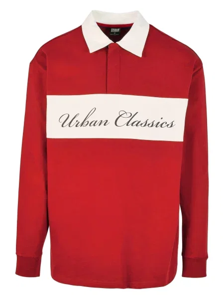 Urban Classics Tričko červená / černá bílá