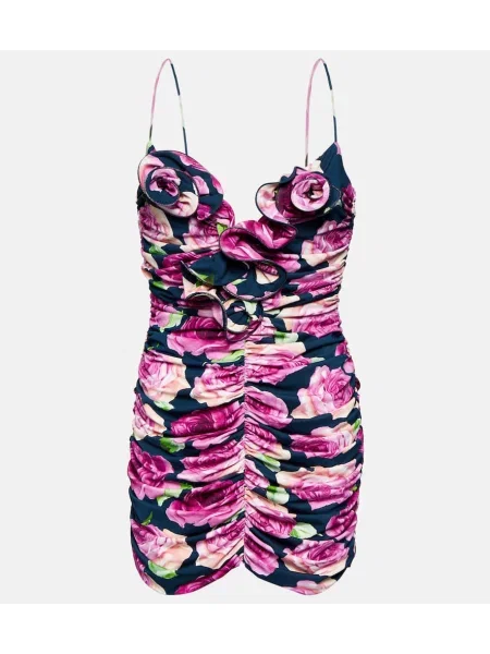 Rochie Magda Butrym cu model floral albastru