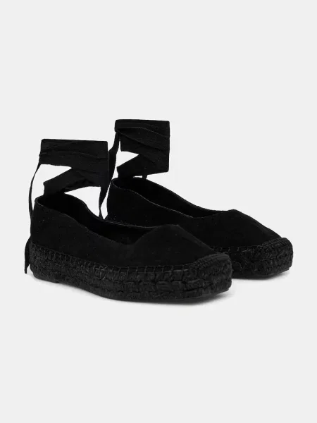 Semišové espadrilky Answear Lab černá