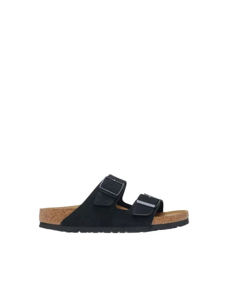 Klapki Birkenstock skórzane czarne