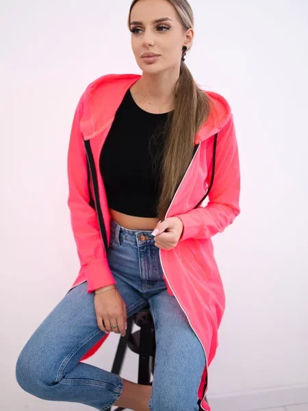 Bluza z kapturem Kesi z kapturem garniturowa czerwona