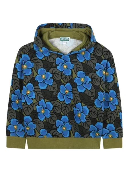 Bluza z kapturem dziecięca Kenzo zielona