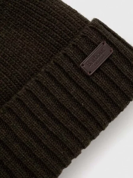 Czapka beanie z naszywką z logo Barbour zielona