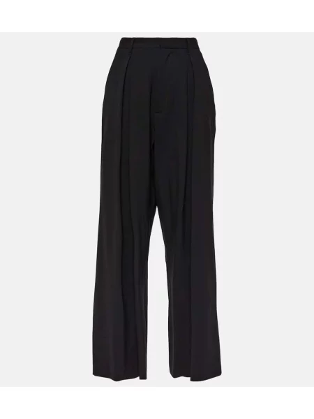Szerokie spodnie Giuseppe Di Morabito wełniane czarne
