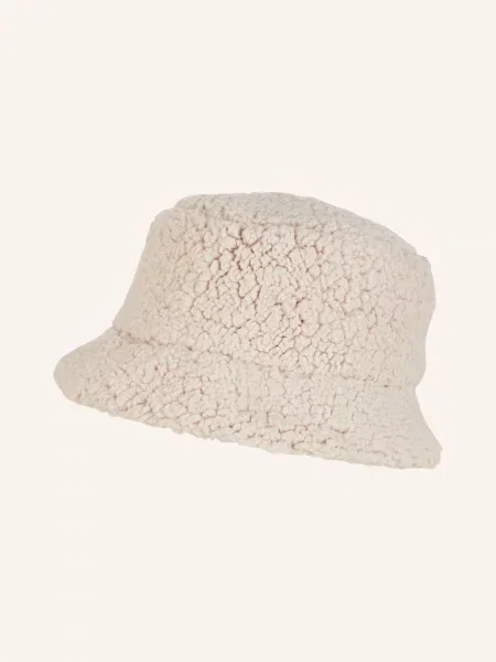 Capo Czapka Rybacka Z Pluszowego Materiału beige beżowa