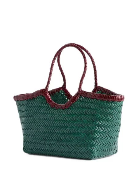 Geantă shopper Dragon Diffusion din piele verde