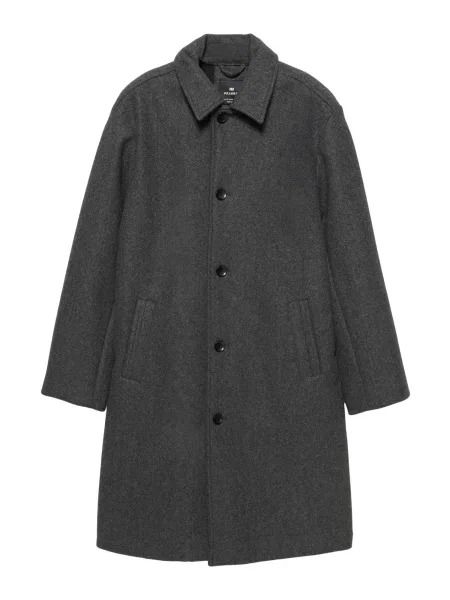 Pull&Bear Palton de primăvară-toamnă închis gri