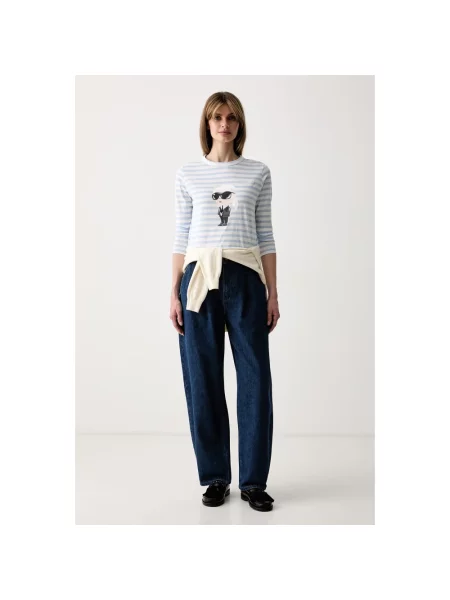 Karl Lagerfeld longsleeve IKON niebieska