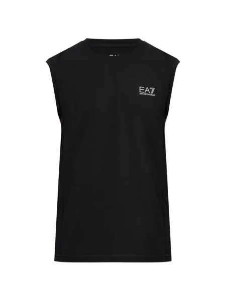 Tricou Ea7 Emporio Armani fără mâneci cu imagine negru
