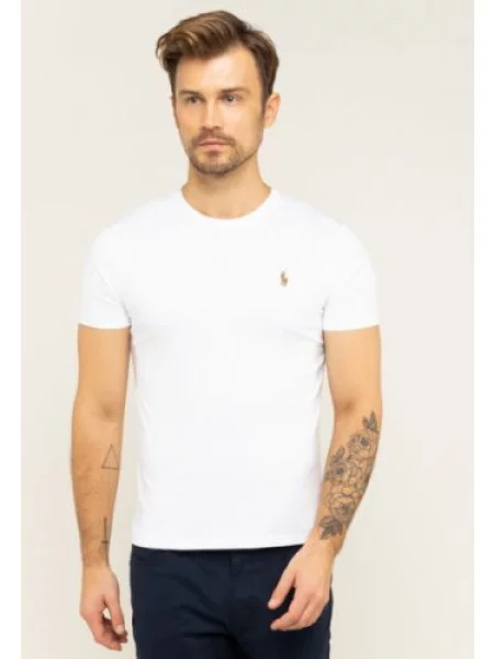Polo Ralph Lauren Tričko krémová / karamelová / trávově zelená bílá