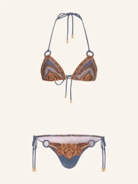 Zimmermann Trojúhelníkové Bikiny Mahon černošedá / hnědá béžová