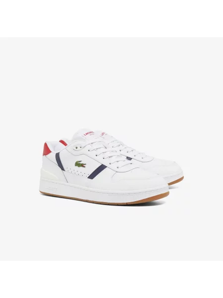 Lacoste Skórzane Sneakersy T-Clip Set biały