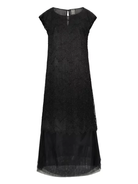 Rochie midi Lorena Antoniazzi din dantelă până la genunchi de costum negru